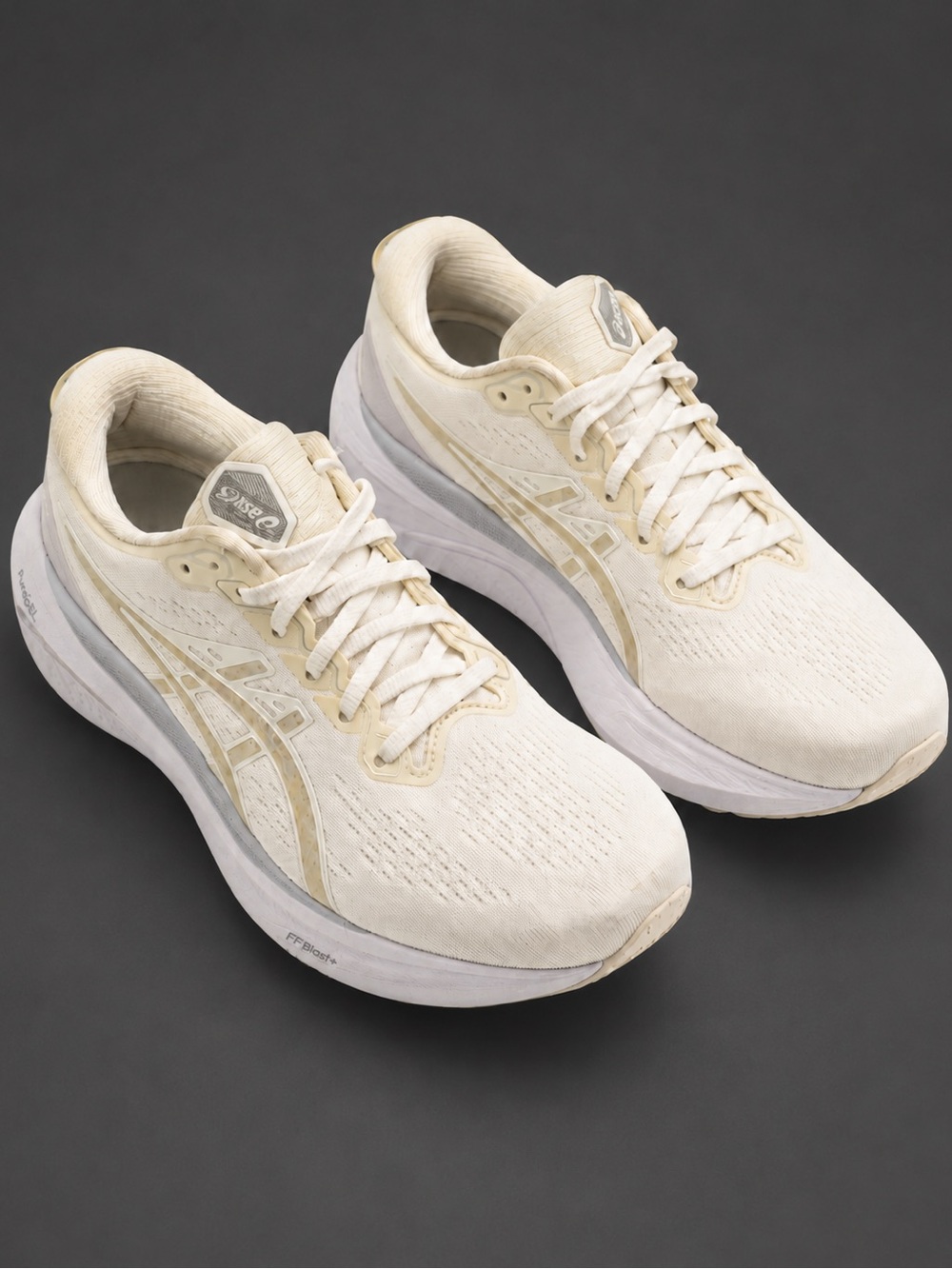 ASICS Gel-Kayano 30 Cream/White Running Shoes Size 9